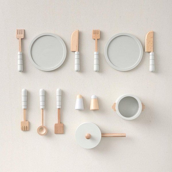 Coole accessoires voor een keukentje: Dinerset