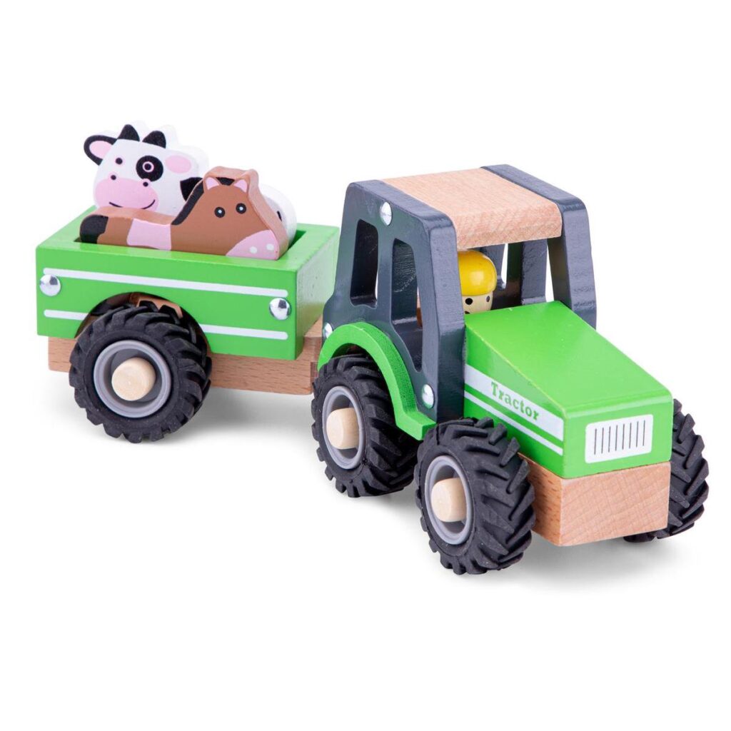 Leuk cadeau voor jongens van 2 jaar, tractor met laadbak.