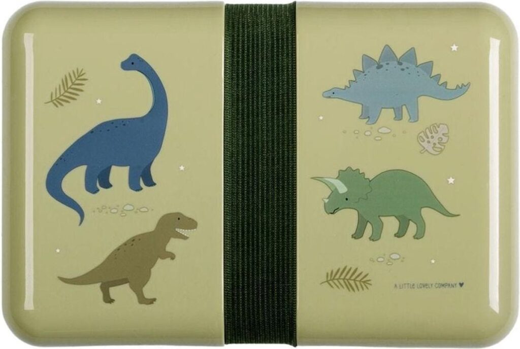 Deze Dino lunchbox is een leuk schoencadeautje! 