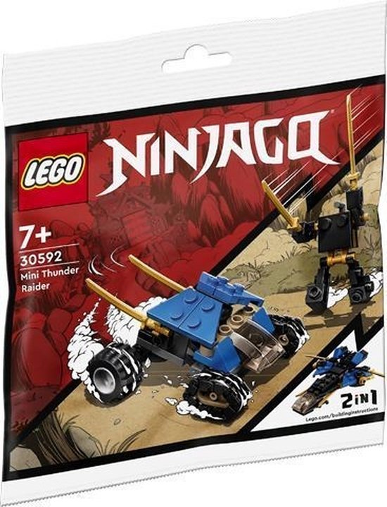 LEGO Ninjago 30592 - Mini Thunder Raider Straaljager zijn leuke schoencadeautjes voor jongens vanaf een jaar of zeven