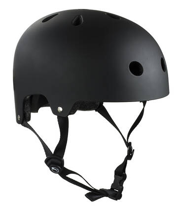 Cadeaus voor jongens van 6 jaar. Een must bij een stuntstep: een helm. Bijvoorbeeld deze stoere matzwarte.