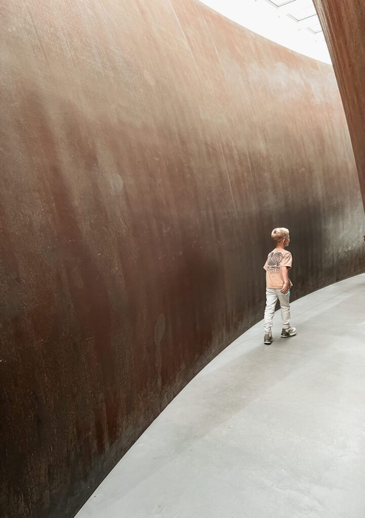 Museum Voorlinden kinderen Stalen doolhof