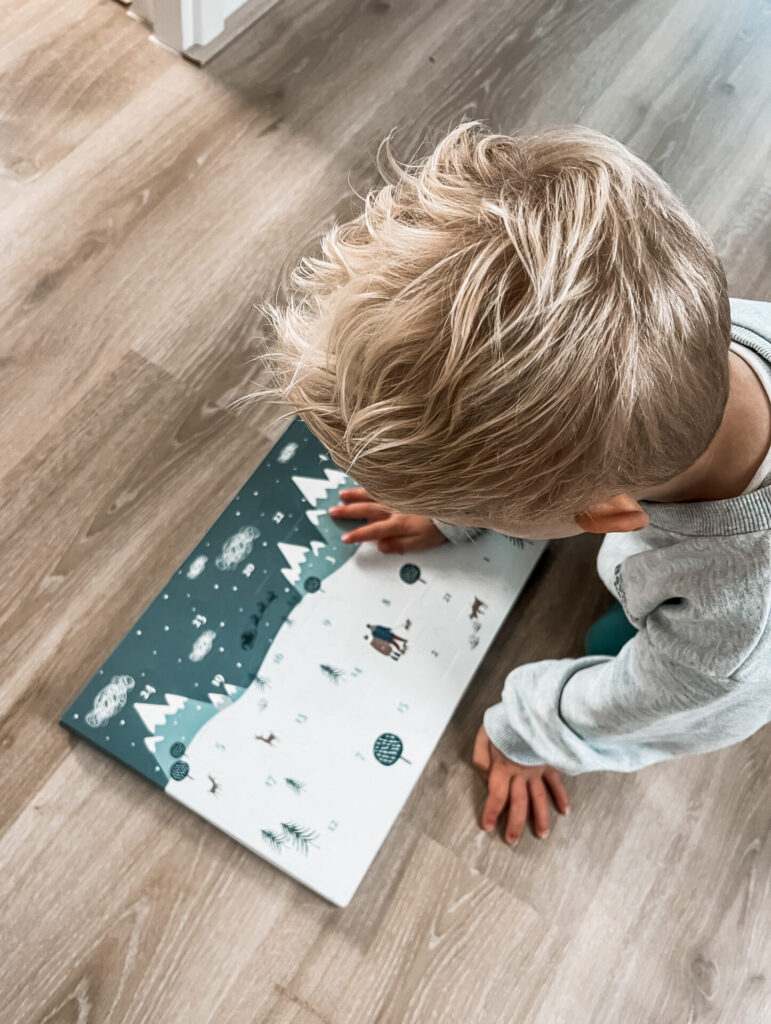 Adventskalender met gepersonaliseerde chocola