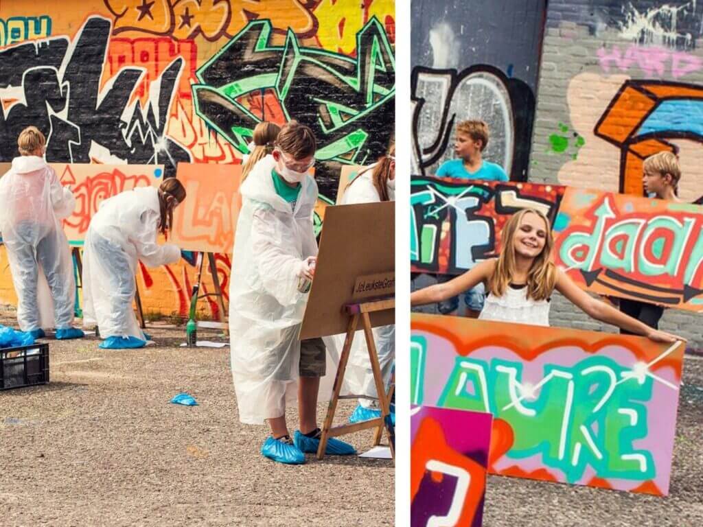 Cool kinderfeestjes voor jongens - graffiti workshop! 