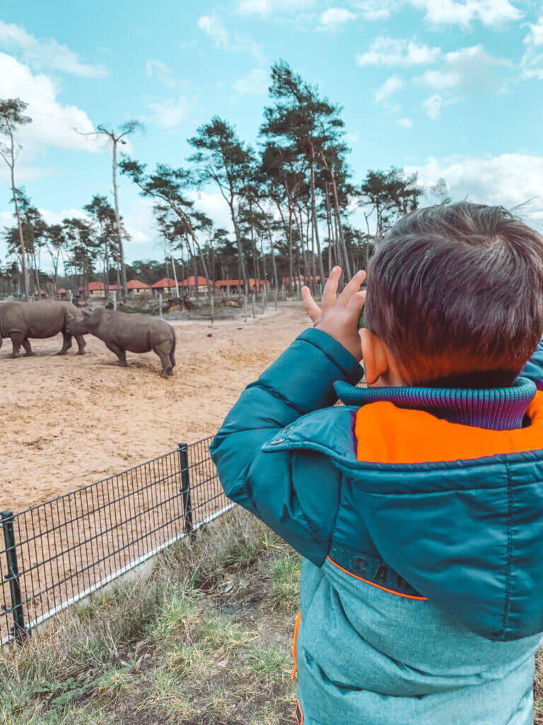 Kinderpartijtje met allemaal rangers in Beekse Bergen.